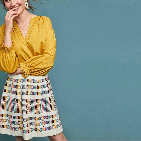 Anthropologie Dresses & Skirts - Anthropologie Akimi and Kin Embroidered Skirt